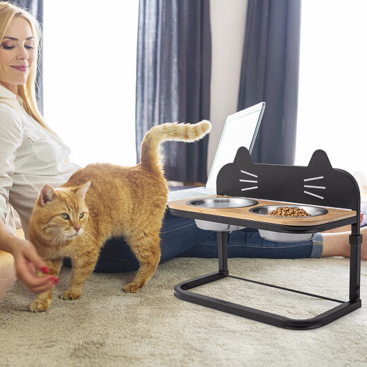 Adjustable Height Elevated Pet Feeder - Image 2