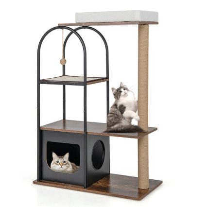 Modern Black Cat Climber & Perch