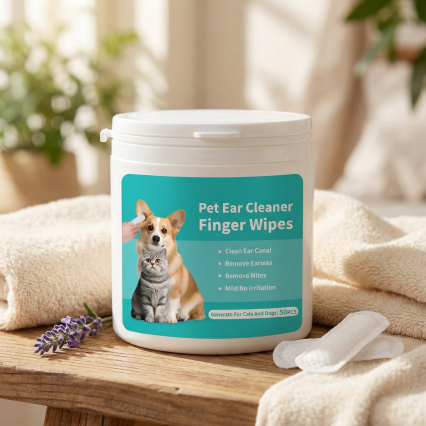 Advanced Ear Cleaning Finger Wipes for Cats & Dogs (50ct)