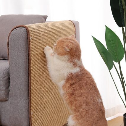 Natural Sisal Cat Scratching Mat - Durable Protective Couch & Floor Scratch Pad for Cats