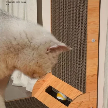 L-Shaped Premium Cat Scratching Post - Durable Sisal Cardboard Cat Scratcher & Lounge