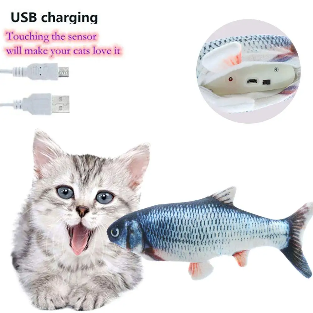 interactive floppy fish cat - Photo 4