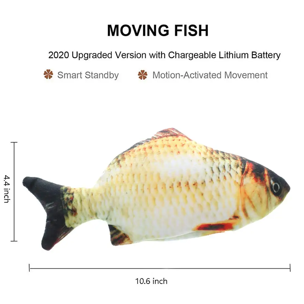 interactive floppy fish cat - Photo 2