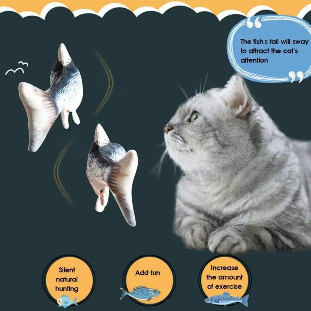interactive floppy fish cat - Photo 6
